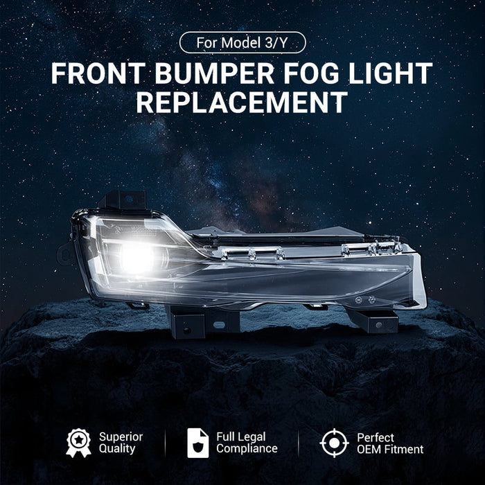 TESERY Front Bumper Fog Light Replacement for Model 3/Y - Tesery Official Store