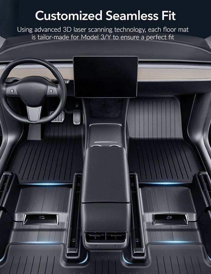 TESERY TPE All Weather Floor Mats for Tesla Model Y & Model 3 - Tesery Official Store