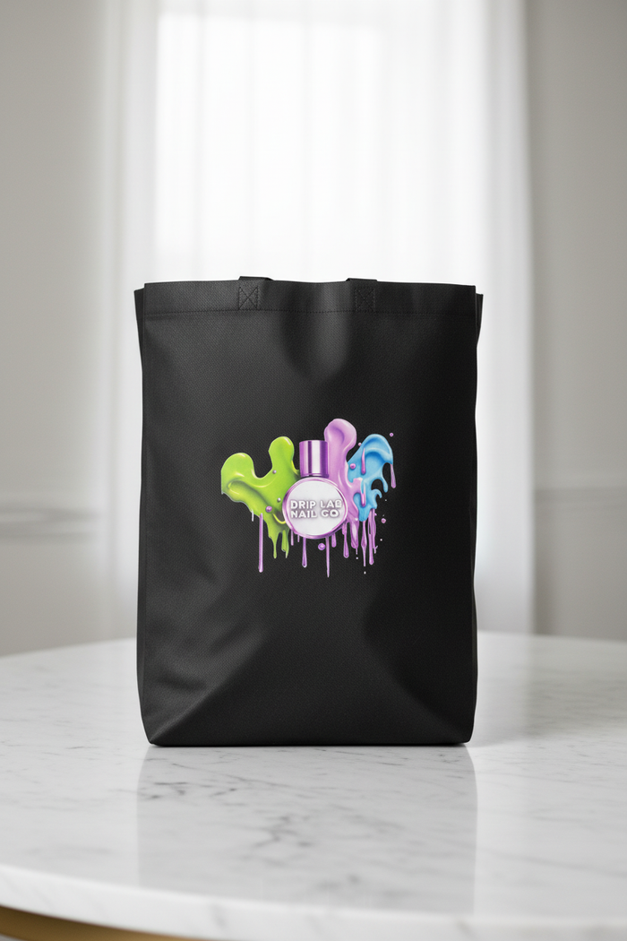 Drip Lab Nail Co. Tote Bag on Marble Table