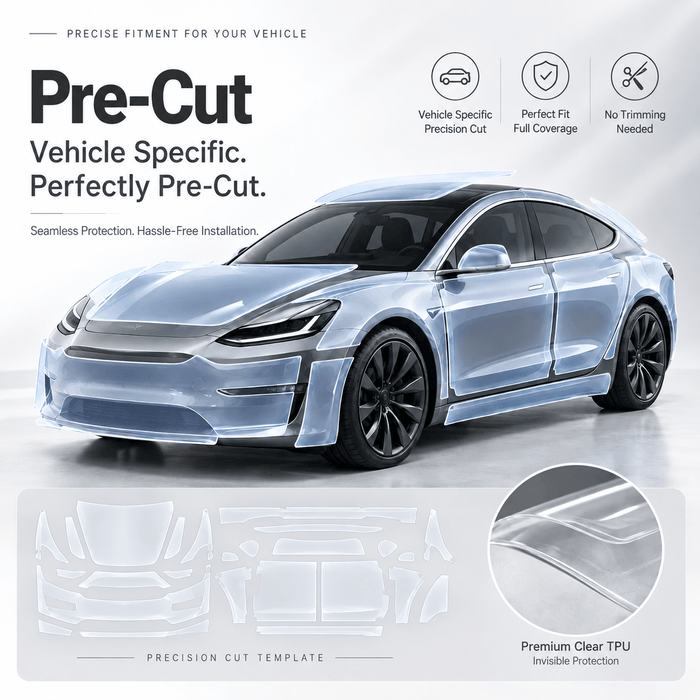 TPU Glossy Full Front Car Paint Protection Film (PPF) for Tesla Model 3 | Tesery - Tesery Official Store