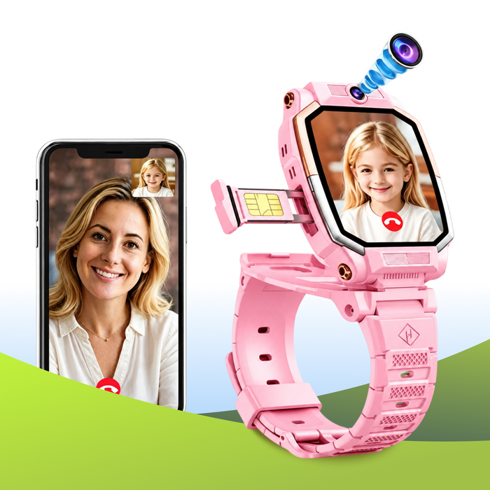 TracePix - Flippable All-in-One Children Smartwatch, 2 colors - Black & Pink, IP54 Water-proof, Remote Control *Pre-Order Exclusive Discount*