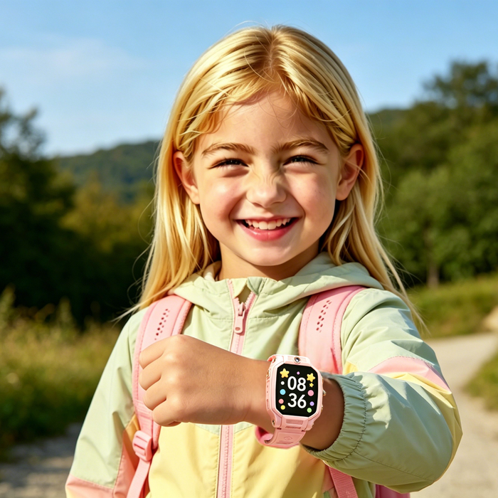 TracePix - Flippable All-in-One Children Smartwatch, 2 colors - Black & Pink, IP54 Water-proof, Remote Control *Pre-Order Exclusive Discount*