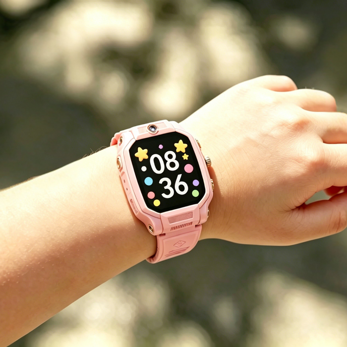 TracePix - Flippable All-in-One Children Smartwatch, 2 colors - Black & Pink, IP54 Water-proof, Remote Control *Pre-Order Exclusive Discount*