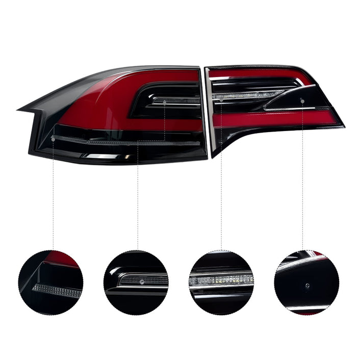 Turn Brake Lamp & Inner Tail Light Replacement for Model X (16 - 20) - Tesery Official Store