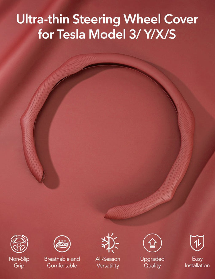 Ultra - thin Steering Wheel Cover for Tesla Model 3/Y/X/S - Tesery Official Store