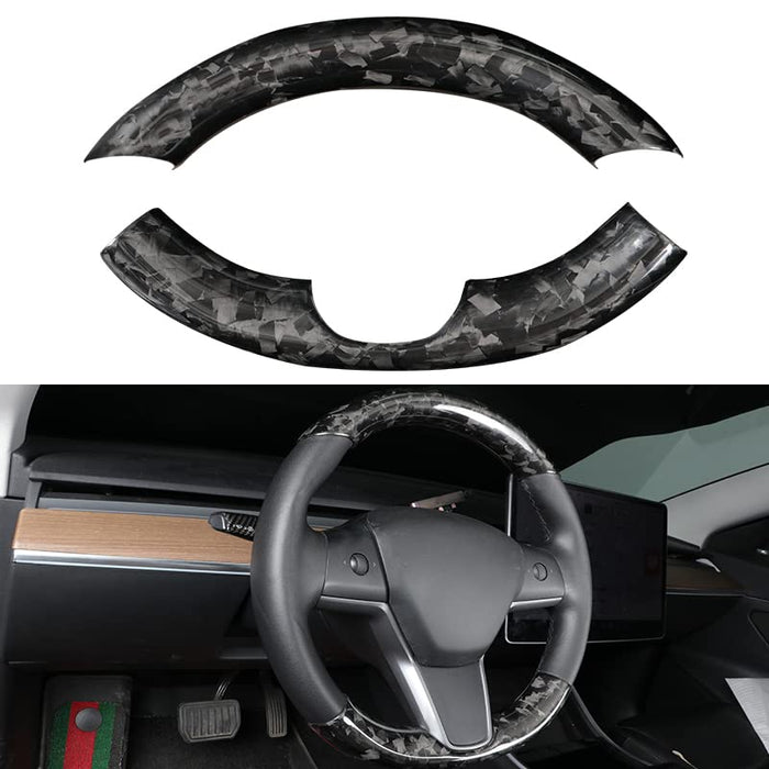 Model 3 2017-2023.10 & Model Y 2020-2025.03 / Forged carbon fiber / Full Set( 2 PCS)