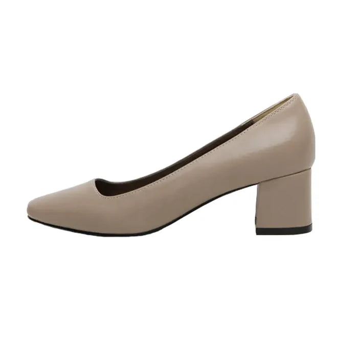 Mary Jane heels shown in brown with strap detail